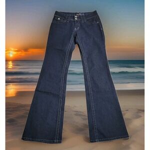 👖Vintage  Angels Jeans Women's 5 Dark Wash Bootcut Stretch Denim 28×32 Y2K